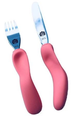 Nanas Manners ETAP 3 PINK Sztućce nóż widelec 3-9 lat