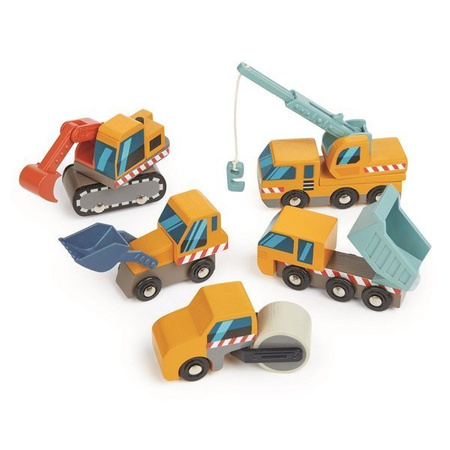 USZKODZONE OPAKOWANIE Drewniane pojazdy budowlane, Tender Leaf Toys