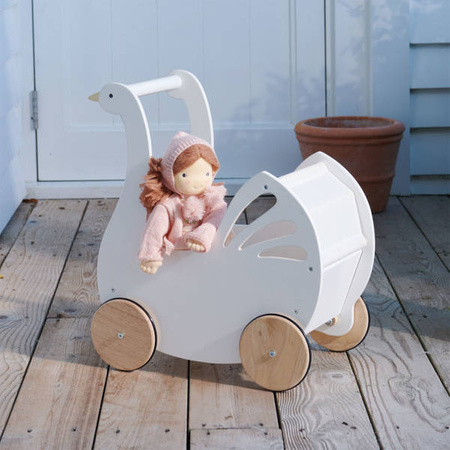 USZKODZONE OPAKOWANIE Wózek dla lalek z akcesoriami Łabędź, Tender Leaf Toys