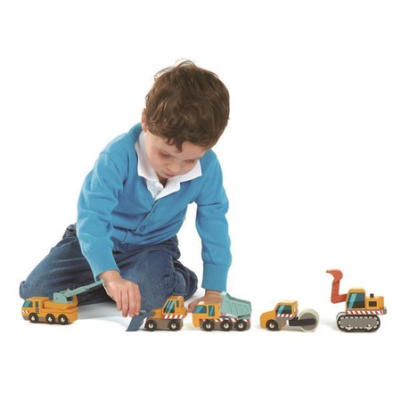USZKODZONE OPAKOWANIE Drewniane pojazdy budowlane, Tender Leaf Toys