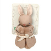 Kocyk przytulanka z bawełny organicznej GOTS, Taupe Bunny, ThreadBear Design