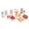 Drewniany trzypiętrowy domek dla lalek z wyposażeniem, Foxtail Villa, Tender Leaf Toys