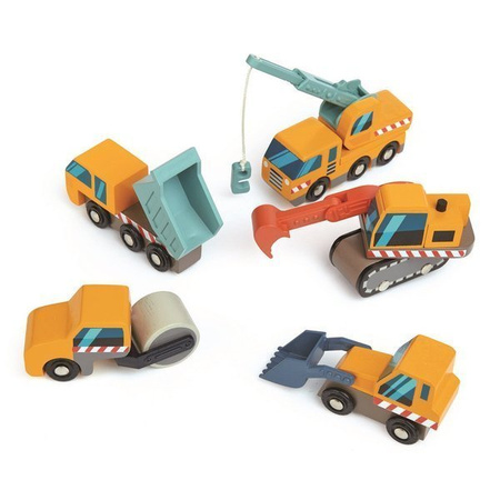 USZKODZONE OPAKOWANIE Drewniane pojazdy budowlane, Tender Leaf Toys