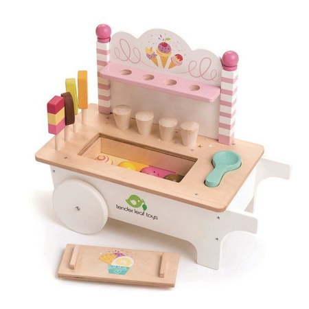 USZKODZONE OPAKOWANIE Drewniany sklepik z lodami na magnesy, Tender Leaf Toys