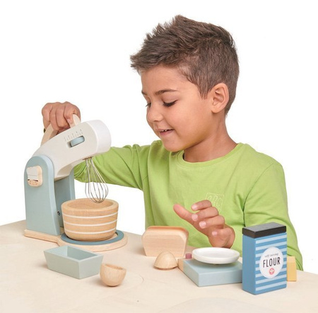 Drewniany mikser z zestawem do pieczenia, Mini Chef, Tender Leaf Toys