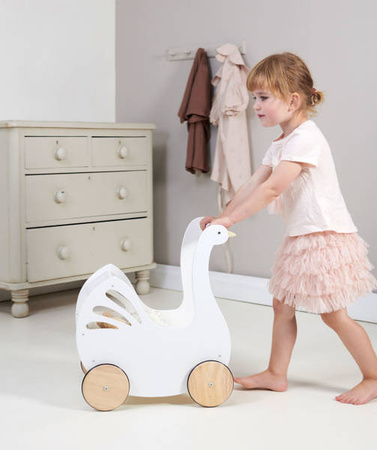 Wózek dla lalek z akcesoriami Łabędź, Tender Leaf Toys