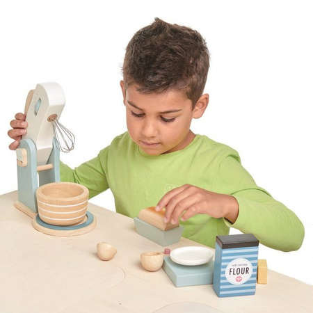 Drewniany mikser z zestawem do pieczenia, Mini Chef, Tender Leaf Toys