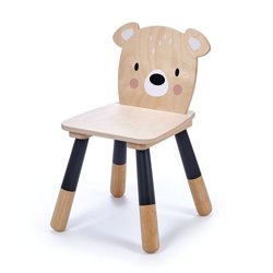 USZKODZONE OPAKOWANIE Drewniane krzesełko, Miś, kolekcja mebli Forest, Tender Leaf Toys