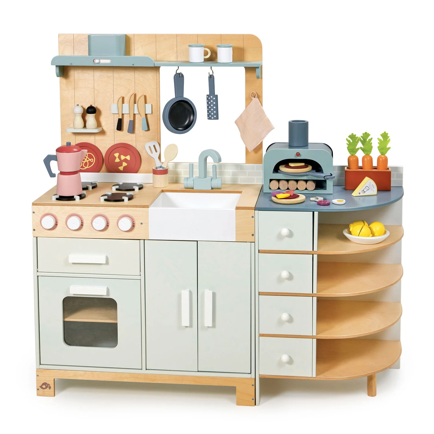 Drewniana kuchnia XXL z piekarnikiem La Fiamma Grand Kitchen, Tender Leaf Toys