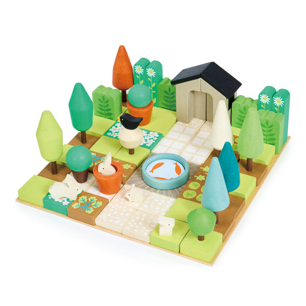 Kreatywny zestaw z drewnianymi elementami - Ogród, Tender Leaf Toys