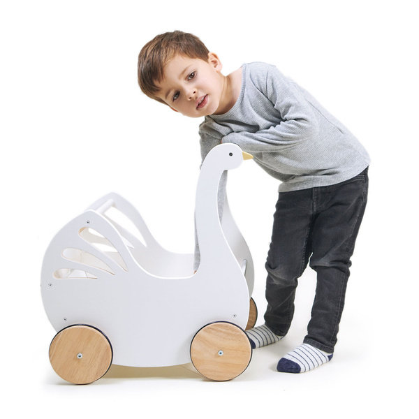 USZKODZONE OPAKOWANIE Wózek dla lalek z akcesoriami Łabędź, Tender Leaf Toys