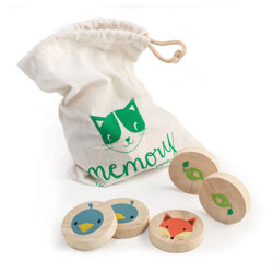 Drewniana gra memory - Sprytny Kot, Tender Leaf Toys